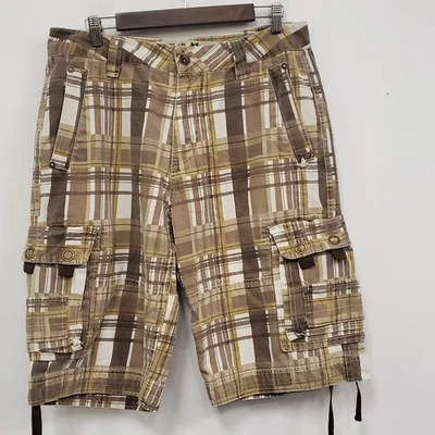 Vintage Pepe Jeans Mens Y2K Baggy Thick Skater Denim Shorts Size 34 Plaid Cargo - Image 1 of 4