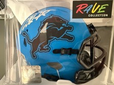 David Montgomery Signed Detroit Lions Rave Mini Helmet Beckett COA