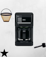 Braun KF7000BK Brew Sense 12 cup Drip Coffee Maker, Black