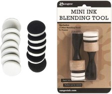 Ranger Mini Ink Blending Tool 1" Replacement Foams Bundle with Ink...