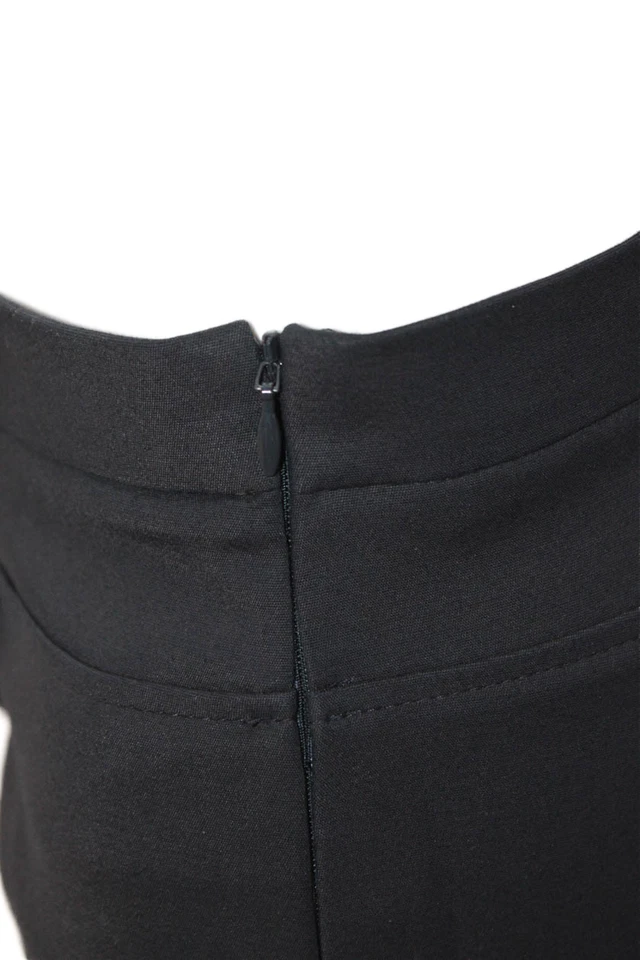 Pantalón Akris Punto Mujer Algodón A Medida Pierna Recortada Negro Talla 8 Foto 4 de 4