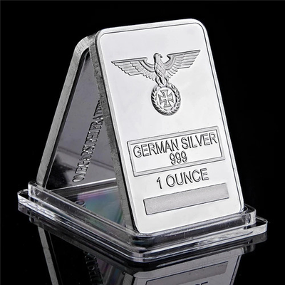 #ad Eagle Iron Cross 1oz German Silver Bar Alloy Collectible with Capsule $7.99