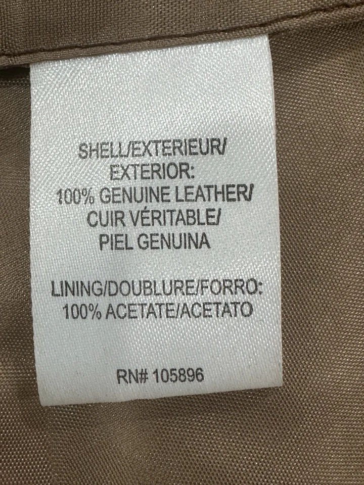 Worth New York Women's Solid Brown Shawl Collar Leather Vest Size Medium - Image 4 of 4