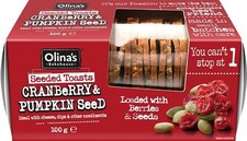 Olinas Bakehouse Cranberry & Pumpkin Seeded Toasts 100g-6 Pack 226.40 per kilo