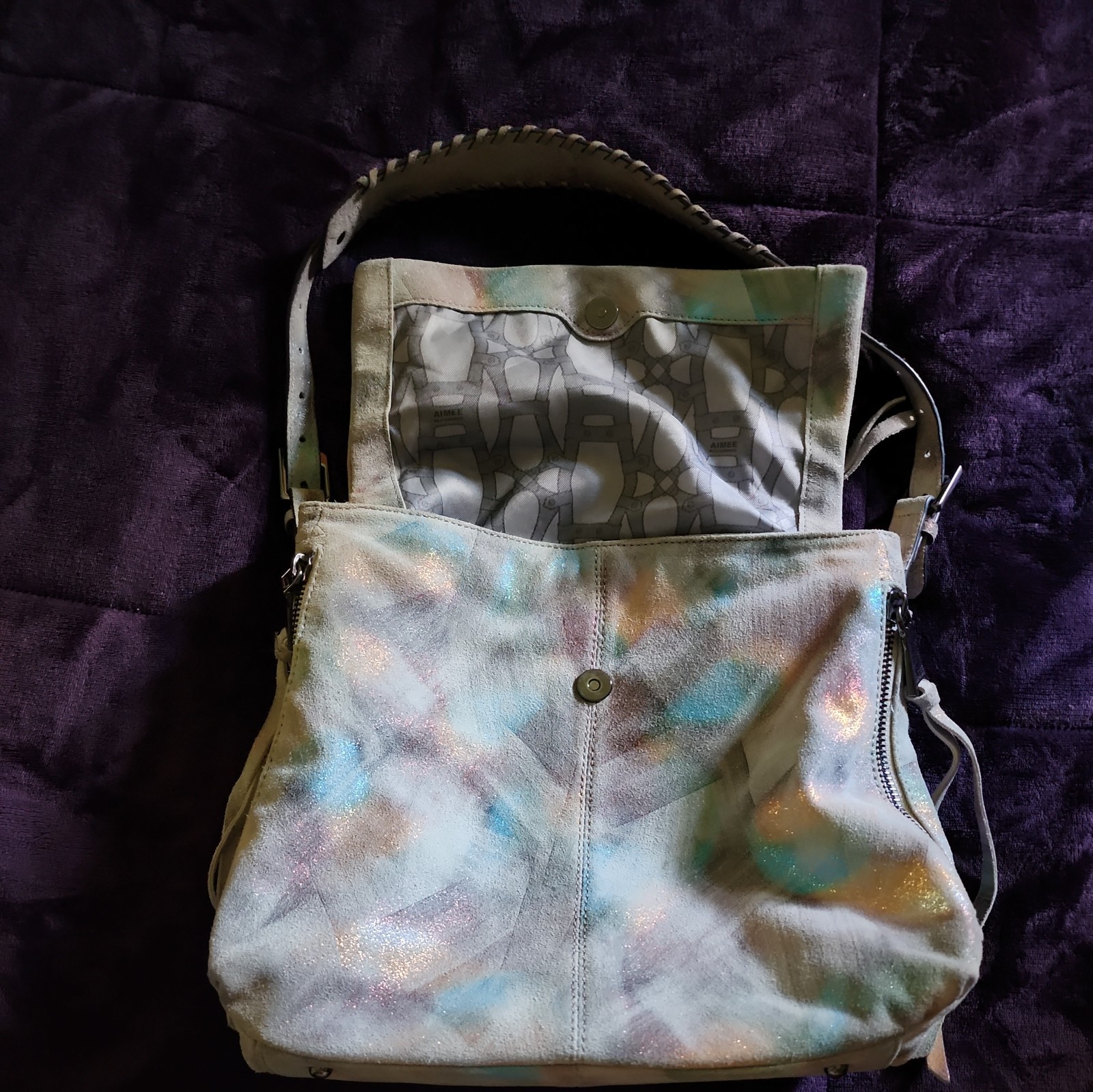 Aimee Kestenberg Metallic Double Entry Crossbody … - image 6