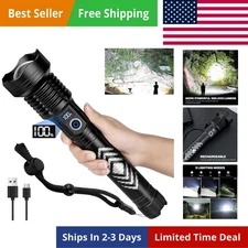 Rechargeable Flashlights High Lumens, 990,000 Lumen Brightest Led Flashlight ...