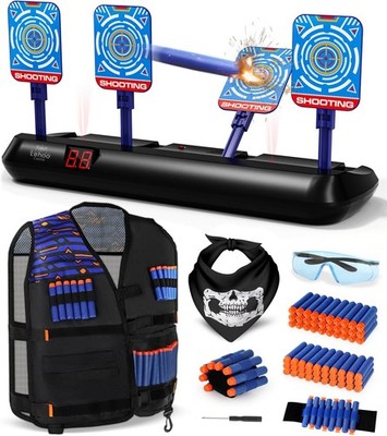 Nerf Zielscheibe Elektrisch mit LCD und Sound 60 Darts