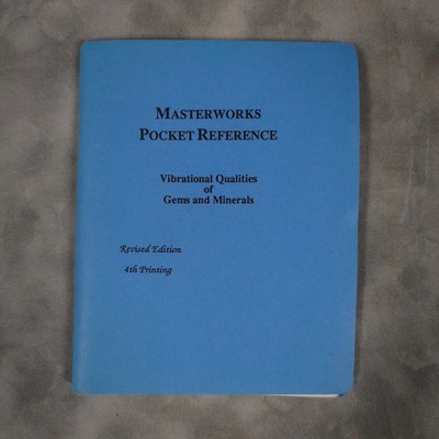 1987 Masterworks Pocket Ref Vibrational Qualities Gems & Minerals 4th Print Book