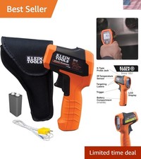 Accurate Infrared Thermometer with K-Type Probe and Backlit Display - 1200 F