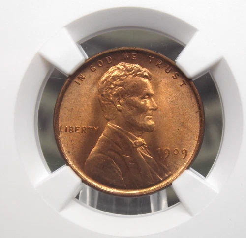 1909 "P" VDB Lincoln WHEAT Cent Penny 1c NGC MS63 RD #045 **RED** Unc BU ECC&C