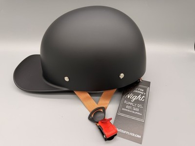 DOT Retro MATTE BLACK Half Helmet Baseball Cap Helmet Street Scooter Helmet XL