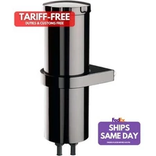 Billet Specialties BLK77109, One Black Aluminum Overflow Tank 8.75In Smooth W/Br