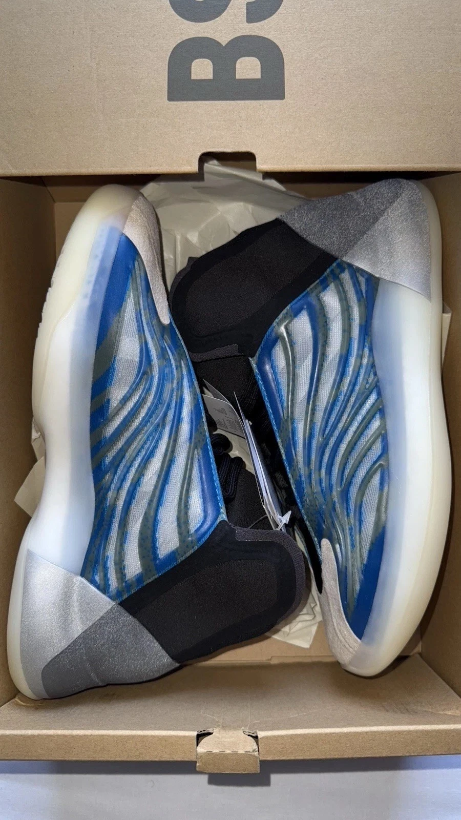 Adidas Yeezy Quantum Basketball Taglia UK 8.5 Frozen Blu Scarpe da Ginnastica Uomo