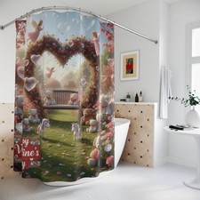 Deluxe Valentine's Day Shower Curtain Decor