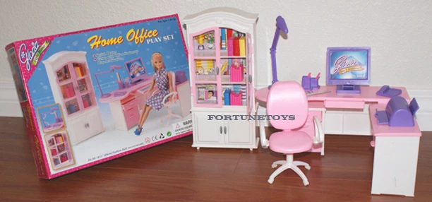 Barbie doll and home office set deals