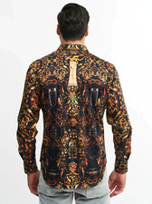 Robert Graham BRUT Champagne  Skulls 398 4XLT NWT Tall Fit FREE SHIP 