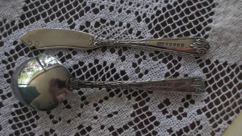 Vintage RODD ACANTHUS Silver Plated Jam Spoon & Butter / Cream Knife set ,boxed - Picture 3 of 5