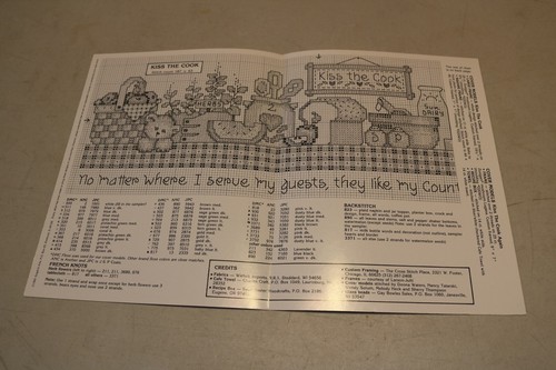 CROSS STITCH CHARTS GRAPH-IT ARTS LYNN WATERS BUSA COUNTRY KITCHEN KISS COOK - Picture 11 of 11