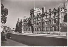 University College. Oxford. High Street Front. Statue of Queen Anne over Gateway