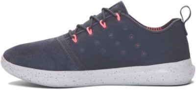 Womens Under Armour 24/7 Suede Trainers In Stealth Gray/aluminum Size 8 Leather