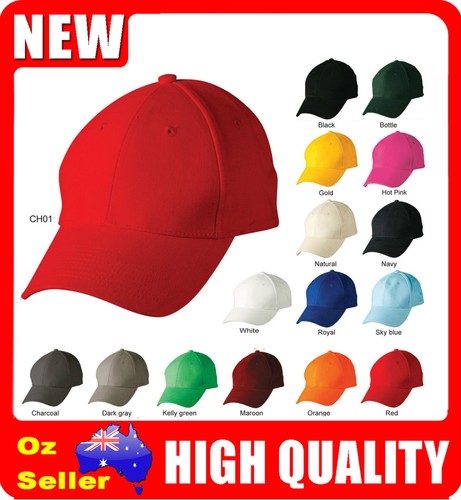 16 Colours Plain Cotton Baseball Caps 