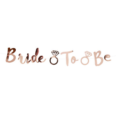 Bride To Be Girlande Banner 1,5m Roségold für JGA Junggesellinnenabschied Deko