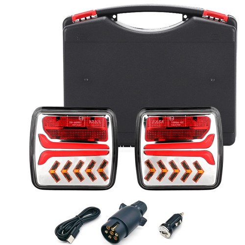 12V-24V Rücklicht Anhänger Leuchtensatz kabellos Magnet Funk Wireless LED 7Pin - Bild 22 von 24