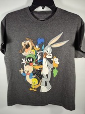 Looney Tunes Boy's Size XL Bugs Bunny Toon Squad Character Gray T-Shirt