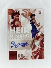 2021-22 Panini Court Kings #HA-GBR Greg Brown III Heir Apparent Ruby #61/99