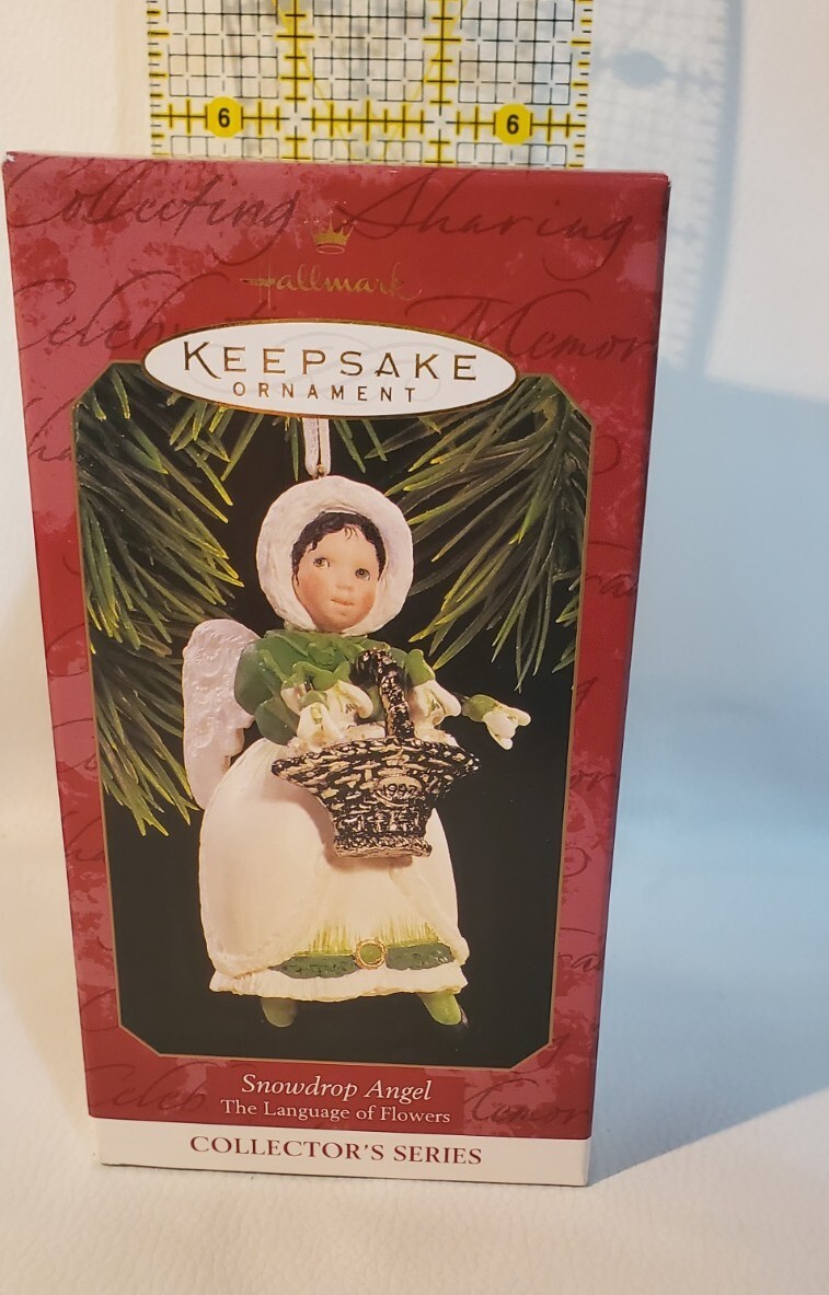 1997 Hallmark Keepsake Snowdrop Angel Christmas Ornament Flower Language