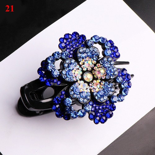 Large Alligator Clips Crystal Rhinestone Flower Hair Claw Clamp Hairpin Women ⁿ - Picture 33 of 36