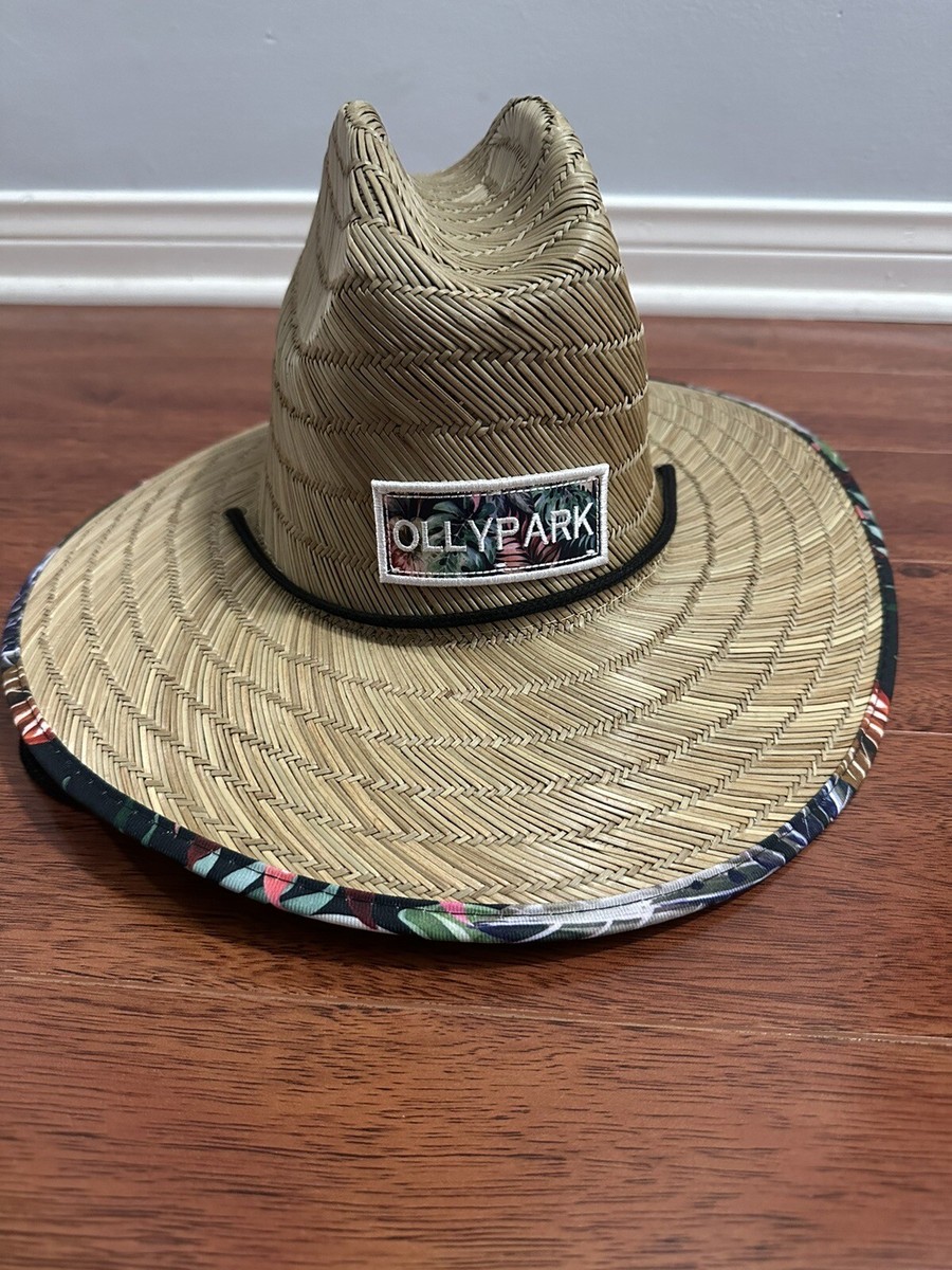 OLLY PARK Lifeguard Straw Sun Summer HAT UPF50 Size L New  display picture 1