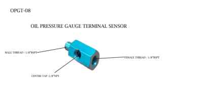 1/8 BSPT UNIVERSAL ÖLDRUCKMESSER ADAPTER T-STÜCK FÜR 1/8NPT MESSGERÄT / ABSENDER