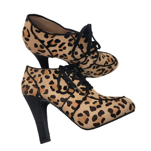 TopShop Leopard Booties New Calf Hair 