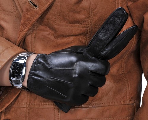 Unlined leather gloves for man, top Lambskin Gloves sheepskin Leather Gloves - Picture 4 of 9