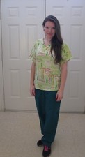 Christmas Scrubs, Uniforms - Top  Pants - Preowned, Very Good Condition