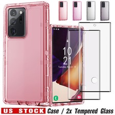 For Samsung Galaxy Note20/Note20 Ultra Rugged Clear Case Cover /Screen Protector