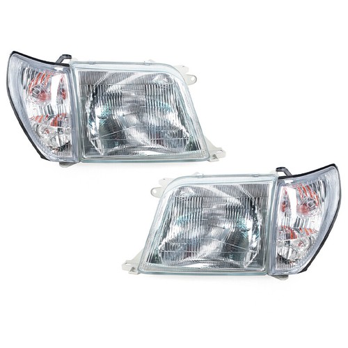 Set For Toyota LAND CRUISER PRADO LC90 1996 2002 Full plastics Headlights - Picture 2 of 15