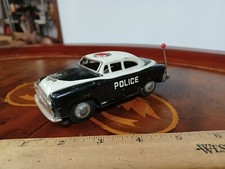 Vintage Tin Friction Toy Car Police Car Made In Japan Tin Toy Lot Car
