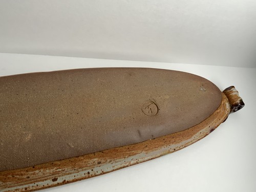 Stoneware Pottery Tony Heslop Fall Colored Cracker Dish Olive Boat Serving Tray - Picture 6 of 6