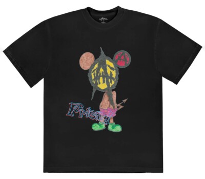 New Travis Scott Utopia x St Michael 2B Tee Black Size Medium Cactus Jack Unworn