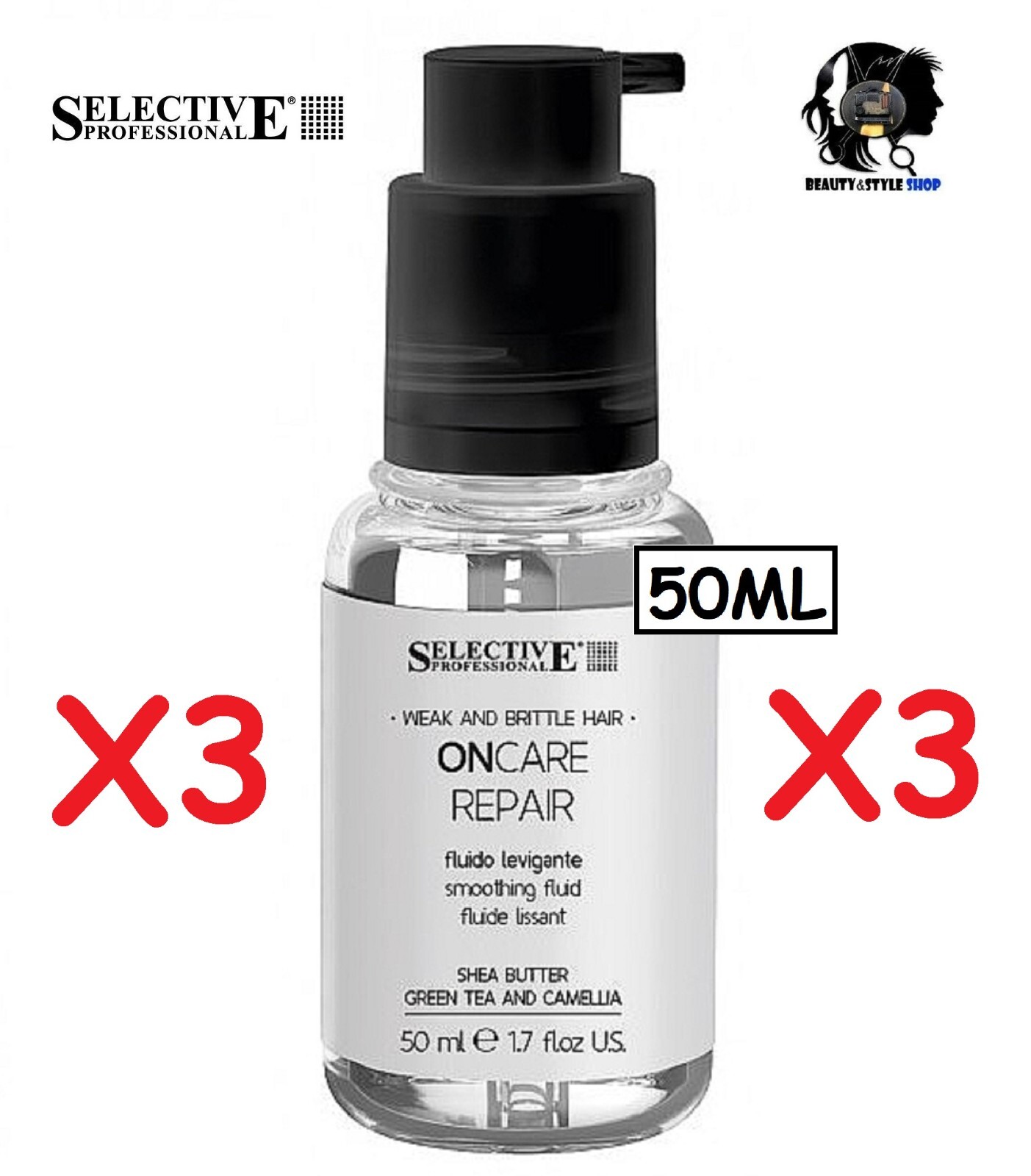 3X SELECTIVE PROFESSIONAL ONCARE REPAIR FLUIDO CAPELLI DANNEGGIATI DOPPIE PUNTE