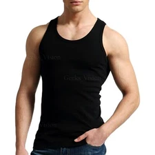 2 , 6 Packs Men's Basic A-Shirts 100% Cotton    Size  Up to 4XL