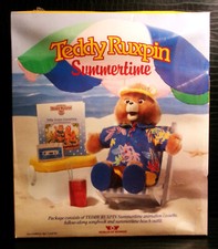 Vintage '87 Sealed Teddy Ruxpin Summertime Outfit Cassette Book Worlds of Wonder