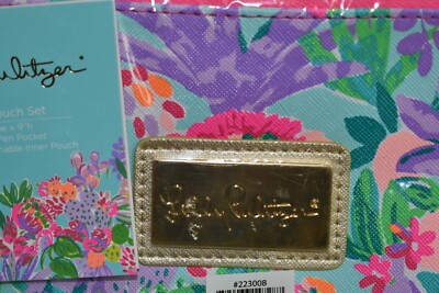 テレビ New Lilly Pulitzer Tech Pouch Set 2 PC Padded Laptop Case Zip Me