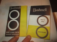 1958 LOT OF 2 Bushnell Binoculars CAMERA EQUIPMENT SALES FOLDOUT BROUCHERES