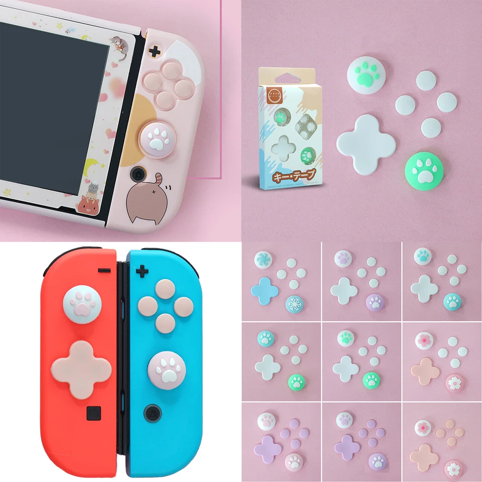 Controller Keys Button Cover Case Thumbstick Rocker Caps for Switch Games Grip - Image 2 of 4