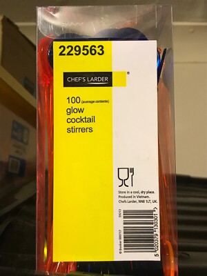 LEUCHTENDE COCKTAILSTICKS BARZUBEHÖR HELL NEON 100 RÜHRSTÄBCHEN GASTRONOMIE BARBEDARF