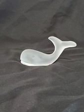 Vintage European Collection Frosted 24% Lead Crystal Whale West Germany