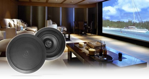 Rockville 2-Room Home Audio Receiver+4 Black 6.5" Ceiling Speakers+Wall Controls - Picture 3 of 12